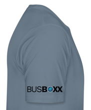 Lade das Bild in den Galerie-Viewer, Bus-Boxx Strip Männer Premium T-Shirt Blaugrau
