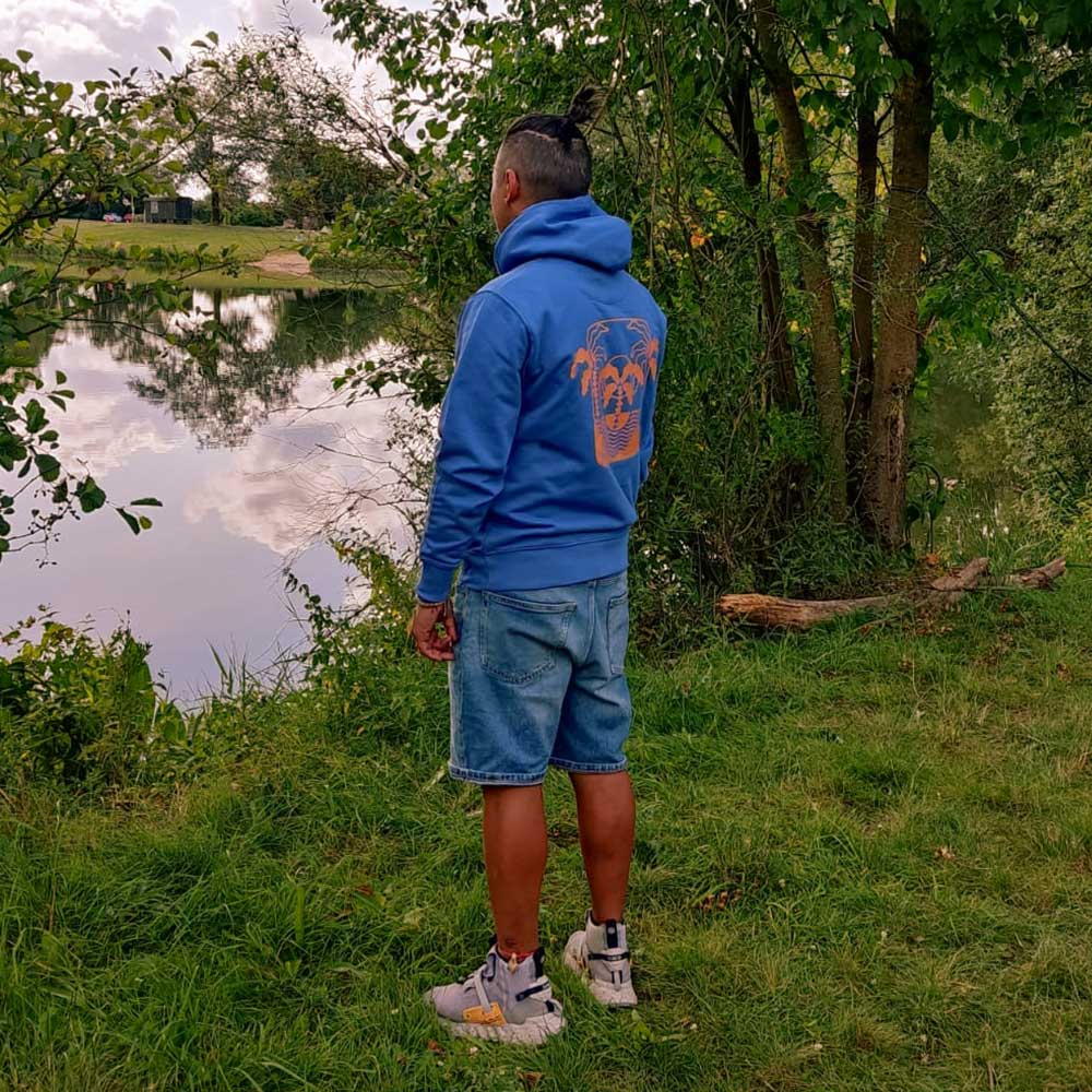 Hoodie blau lifestyle